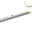 8 polig 2,5qmm (L1, L2, L3, N, PE, Dimm+, -, CHR) inkl. fünf vormontierte und austauschbare Linsenoptiken sowie LED-Platinen mit je 33 Hochleistungschips, Schnellverriegelung zur Befestigung in Balkenaufnahme Art.Nr. 113934/113938