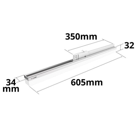 3-Phasen Linearleuchte 600mm 20W 110° weiß matt 4000K - Beleuchtung