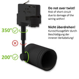 3-Phasen Schienen-Adapter für GU10-Spots schwarz matt - Beleuchtung