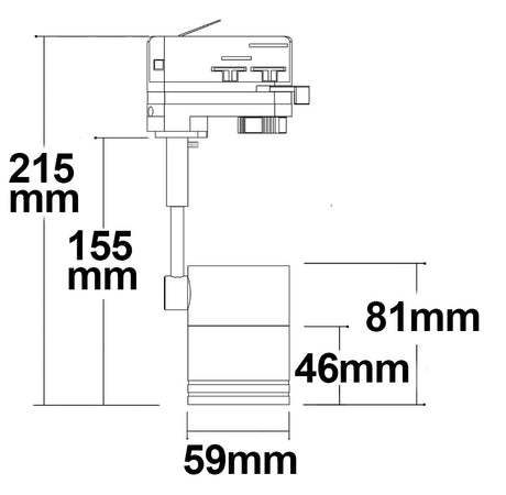 3-Phasen Schienen-Adapter für GU10-Spots weiß - Beleuchtung