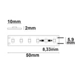 LED CRI965 CC Flexband 24V DC 12W IP20 6500K 15m Rolle 120 LED/m - Beleuchtung