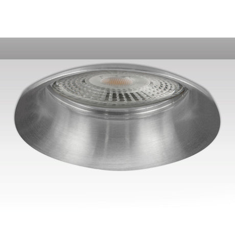 Einbaurahmen Slim rund, Loch 63,5mm, DN69, Alu gebürstet, für GU10/MR16 Spots