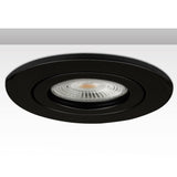 Einbaurahmen rund, Loch 72mm, Alu schwarz, für GU10/MR16 Spots