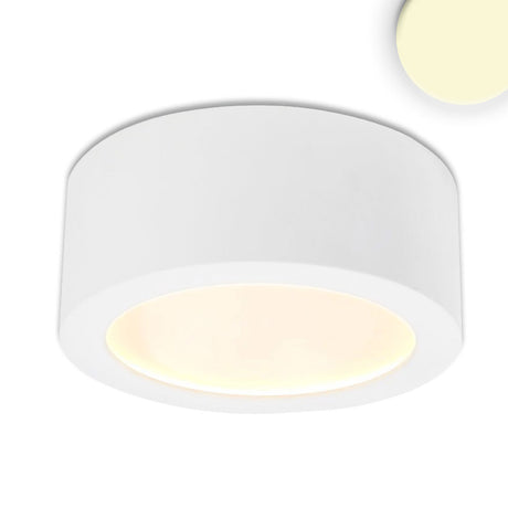 LED Aufbauleuchte LUNA 8W weiß rund DN106,5 indirektes Licht warmweiß dimmbar - Beleuchtung