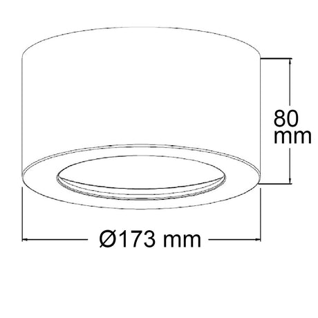 LED Aufbauleuchte LUNA 18W weiß rund DN173 indirektes Licht warmweiß dimmbar - Beleuchtung