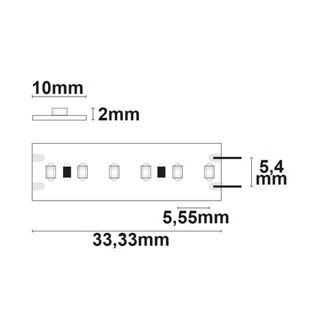 LED CRI940 Linear10 Flexband 24V DC 6W IP20 4000K 5m Rolle 180 LED/m - Beleuchtung