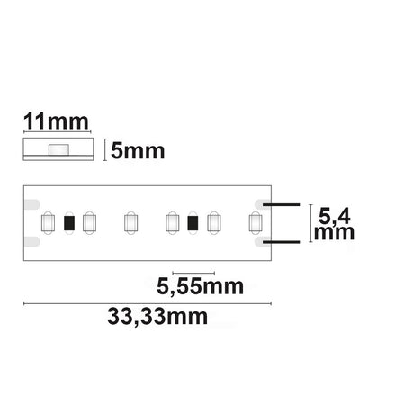 LED CRI927 Linear11 Flexband 24V DC 6W IP54 2700K 5m Rolle 180 LED/m - Beleuchtung