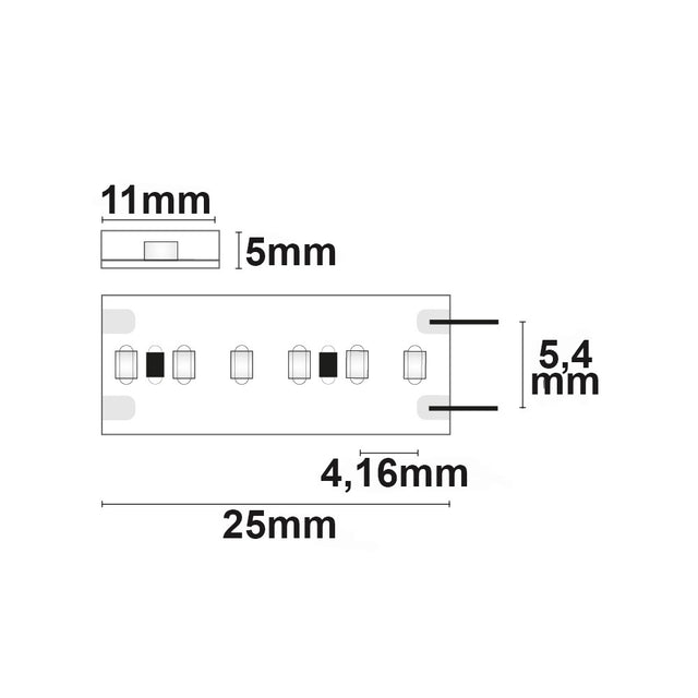 LED CRI930 Linear11 Flexband 24V DC 10W IP54 3000K 5m Rolle 239 LED/m - Beleuchtung