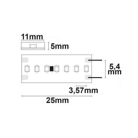 LED CRI965 Linear11 Flexband 24V DC 15W IP54 6500K 5m Rolle 280 LED/m - Beleuchtung