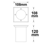 Bodeneinbaustrahler für GU10 eckig IP67 exkl. Leuchtmittel - Beleuchtung
