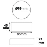 Wireless Touch RGB PWM-Dimmer mit Funk-Fernbedienung Round 12-24V DC 3x4A - Beleuchtung