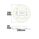 LED Umrüstplatine ColorSwitch 2600|3100|4000K 250mm 25W mit Magnet - Beleuchtung