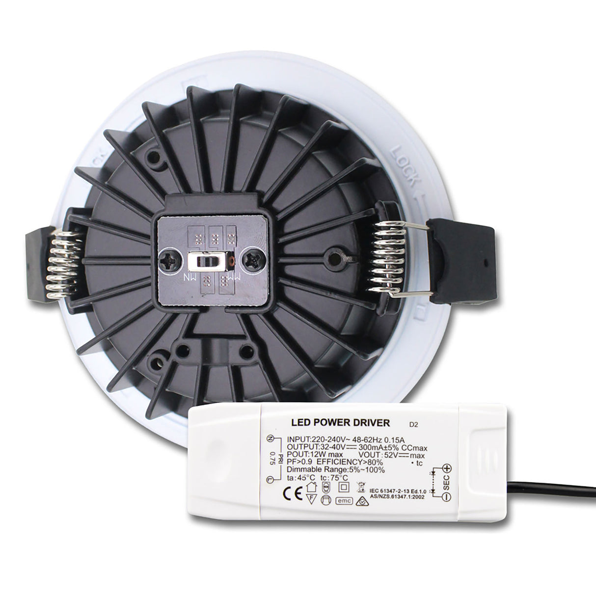 LED Einbaustrahler Sys-90 12W ColorSwitch 3000|4000K dimmbar (exkl. Cover) - Beleuchtung