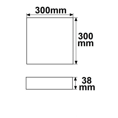 LED Deckenleuchte weiß 24W eckig 300x300mm warmweiß dimmbar - Beleuchtung