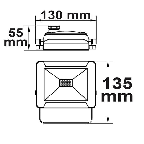 LED Fluter 10W neutralweiß schwarz IP65 - Beleuchtung