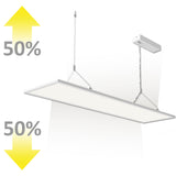 LED Office Hängeleuchte Up&Down, 20W+20W, 30x120cm, weiß, UGR<19, 4000K, DALI dimmbar