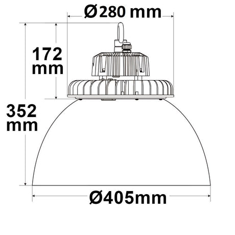 LED Hallenleuchte FL 200W PC-Reflektor 70° IP65 DALI dimmbar neutralweiß - Beleuchtung