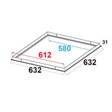 Einbaurahmen weiß RAL 9016 für LED Panel 600 - Beleuchtung