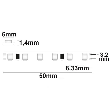 LED CRI930 MICRO Linear Flexband 24V DC 15W IP20 3000K 5m Rolle 120 LED/m - Beleuchtung