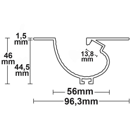 LED Einbauprofil BACKLIGHT1 200cm - Beleuchtung