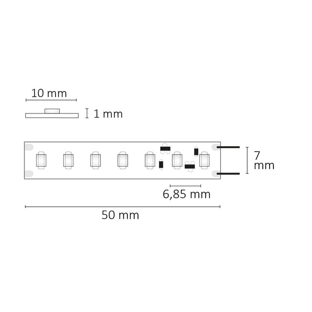 LED CRI940 Vollspektrum Linear Flexband 24V DC 14W IP20 4000K 5m Rolle 160 LED/m - Beleuchtung