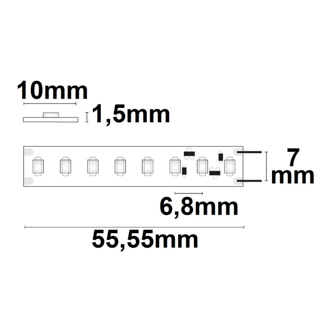 LED CRI830 High-Lumen CC Flexband 24V DC 21W IP20 3000K 150 lm/W 5m Rolle 140 LED/m - Beleuchtung