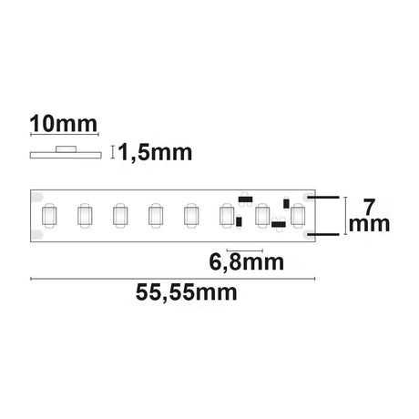 LED CRI840 High-Lumen CC Flexband 24V DC 21W IP20 4000K 160 lm/W 5m Rolle 140 LED/m - Beleuchtung