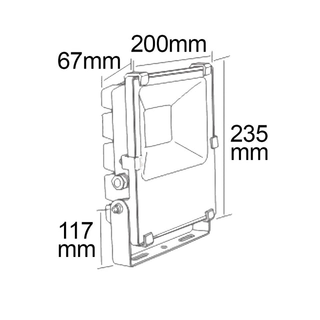 LED Fluter Prismatic 50W kaltweiß anthrazit IP66 - Beleuchtung