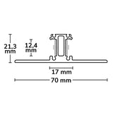 LED Leuchtenprofil 2SIDE Aluminium pulverbeschichtet silber 200cm - Beleuchtung