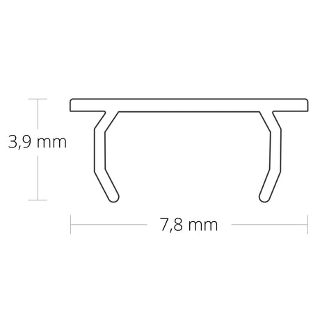 Abdeckung COVER24 opal/satiniert 600cm für Profil SURF6/LAMP40/FURNIT6 - Beleuchtung
