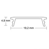 Abdeckung COVER20 opal/satiniert 600cm für Profil SURF16 - Beleuchtung