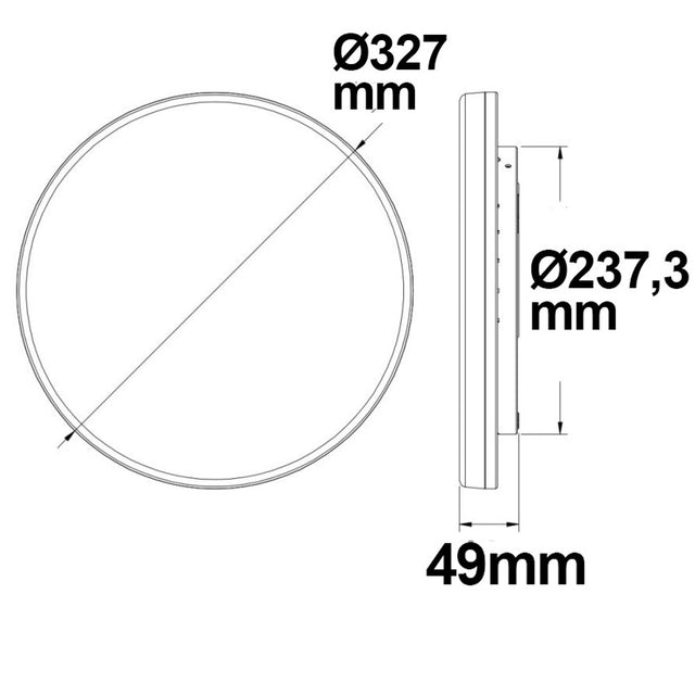 LED Decken/Wandleuchte 24W weiß rund DN327 IP54 ColorSwitch 3000|4000K - Beleuchtung