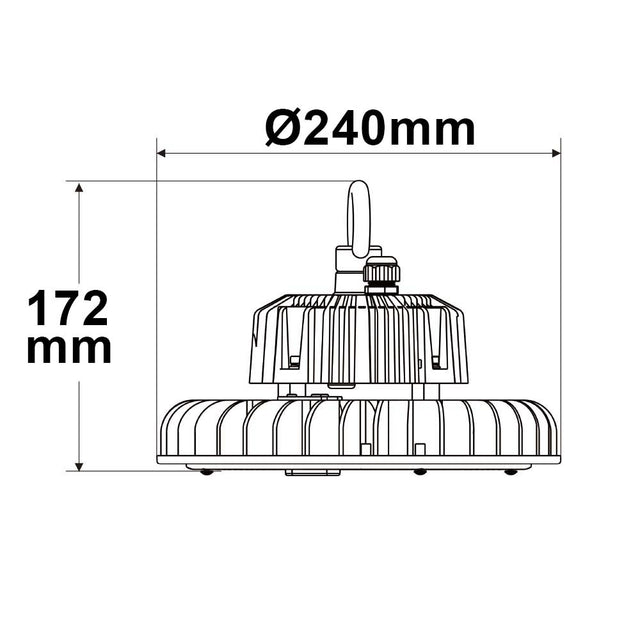 LED Hallenleuchte FL 120W 120° IK10 IP65 1-10V dimmbar neutralweiß - Beleuchtung