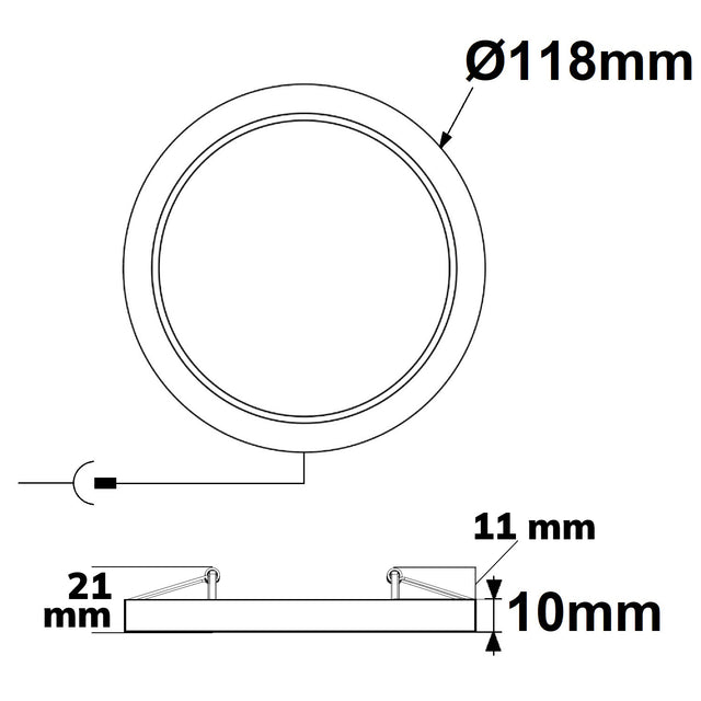 LED Downlight Flex 8W prismatisch 120° Lochausschnitt 50-100mm warmweiß - Beleuchtung