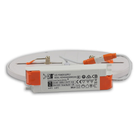 LED Downlight Flex 23W, prismatisch, 120°, Lochausschnitt 50-210mm, warmweiß