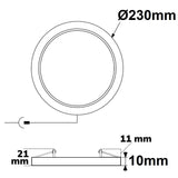 LED Downlight Flex 23W prismatisch 120° Lochausschnitt 50-210mm neutralweiß - Beleuchtung
