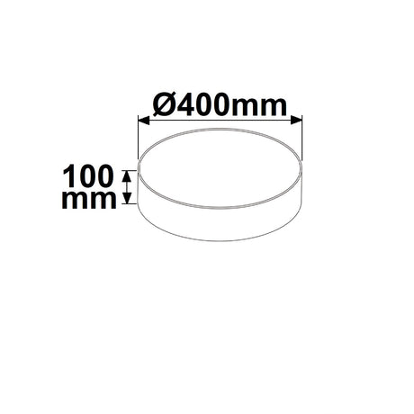 LED Deckenleuchte weiß 25W rund DN400 ColorSwitch 3000|3500|4000K dimmbar - Beleuchtung