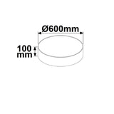 LED Deckenleuchte weiß 52W rund DN600 ColorSwitch 3000|3500|4000K dimmbar - Beleuchtung
