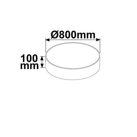 LED Deckenleuchte weiß 105W rund DN800 ColorSwitch 3000|3500|4000K dimmbar - Beleuchtung