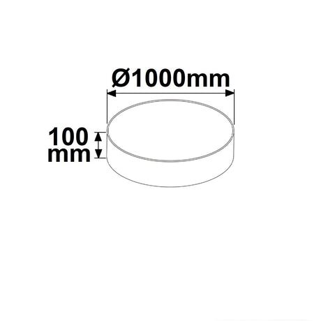 LED Deckenleuchte weiß 160W rund DN1000 ColorSwitch 3000|3500|4000K dimmbar - Beleuchtung