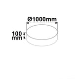 LED Deckenleuchte schwarz 160W rund DN1000 ColorSwitch 3000|3500|4000K dimmbar - Beleuchtung