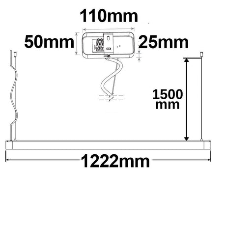 LED Hängeleuchte Frame 40W schwarz ColorSwitch 3000|4000|5700K - Beleuchtung