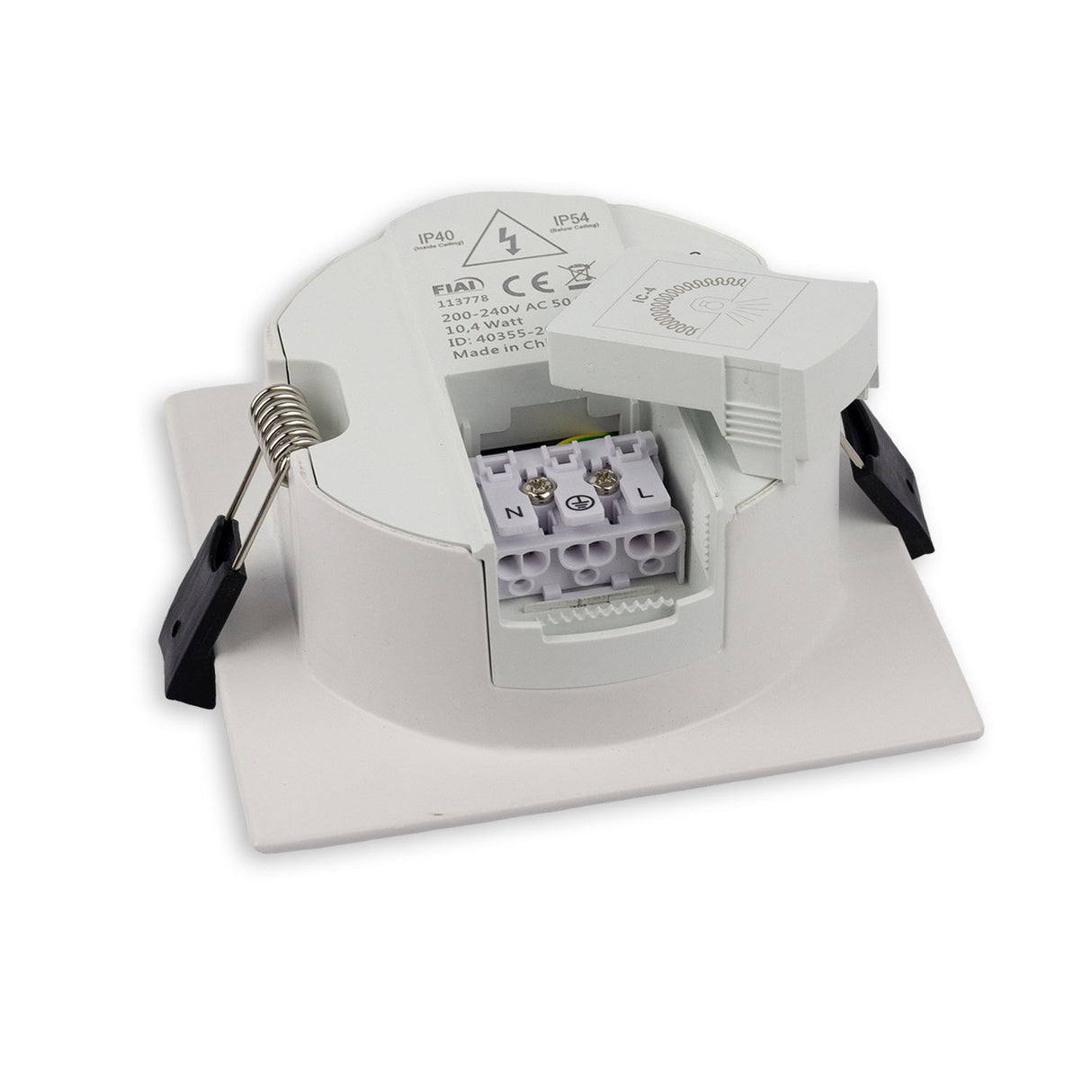 LED Downlight Prism blendungsreduziert 10W, IP54, warmweiß, dimmbar