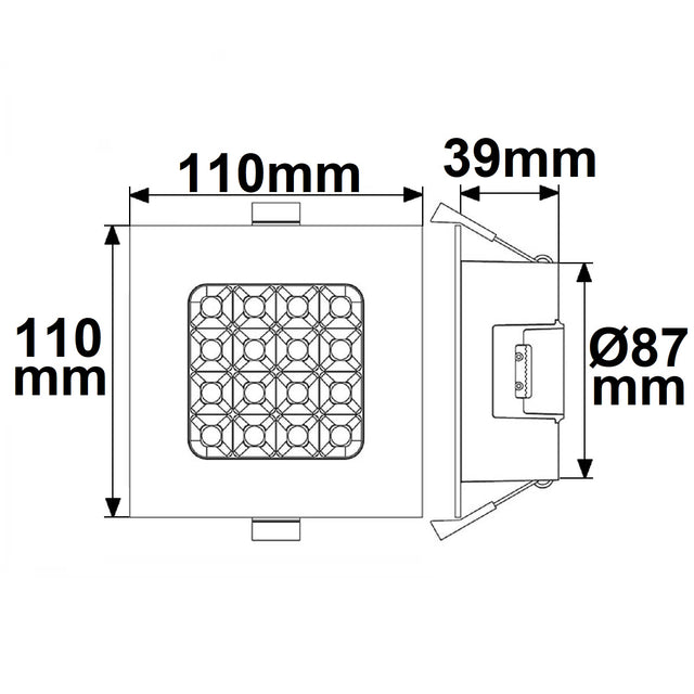 LED Downlight Prism blendungsreduziert 10W IP54 neutralweiß dimmbar - Beleuchtung