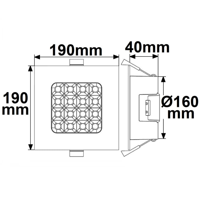 LED Downlight Prism blendungsreduziert 18W IP54 neutralweiß dimmbar - Beleuchtung