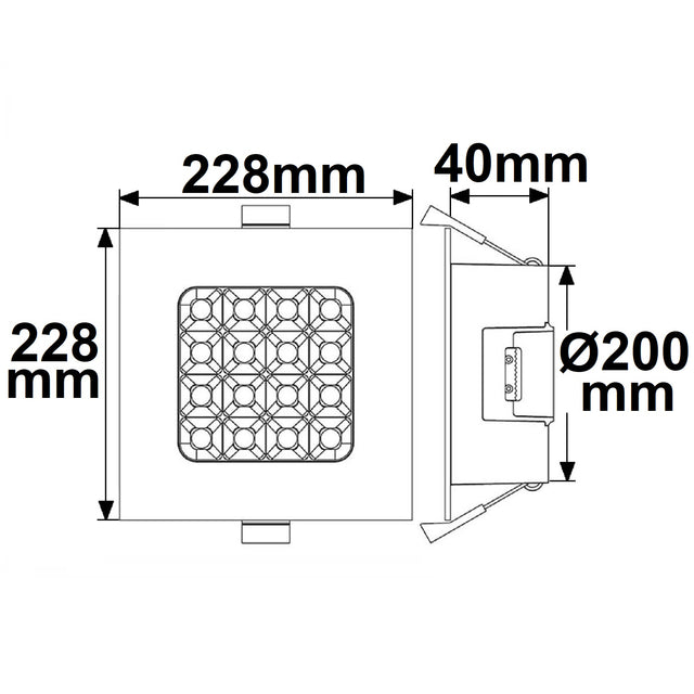 LED Downlight Prism blendungsreduziert 25W IP54 neutralweiß dimmbar - Beleuchtung