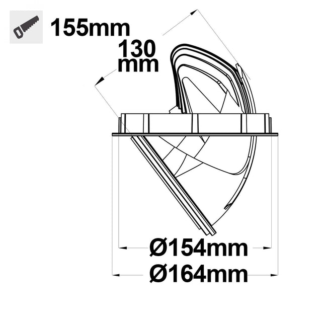 LED Shop-Downlight Sphere 35W ausschwenkbar weiß neutralweiß - Beleuchtung