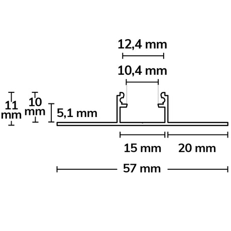 LED Fliesen T-Profil 250cm - Beleuchtung