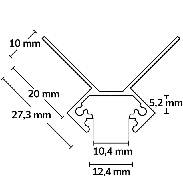LED Fliesenprofil Ausseneck 300cm - Beleuchtung
