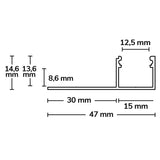 LED Trockenbauprofil Abschluss 300cm - Beleuchtung